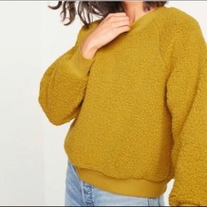 OLD NAVY Mustard Sherpa Pullover